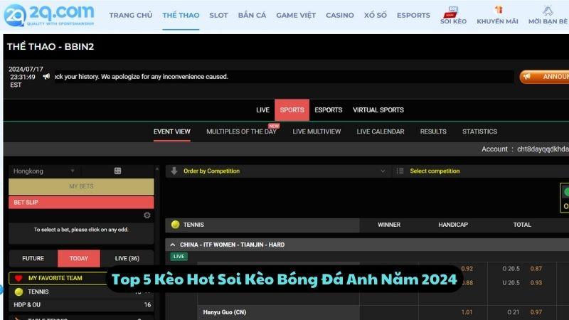 Top 5 Kèo Hot Soi Kèo Bóng Đá Anh Năm 2024