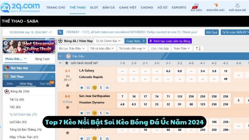 Top 7 Kèo Nổi Bật Soi Kèo Bóng Đá Úc Năm 2024